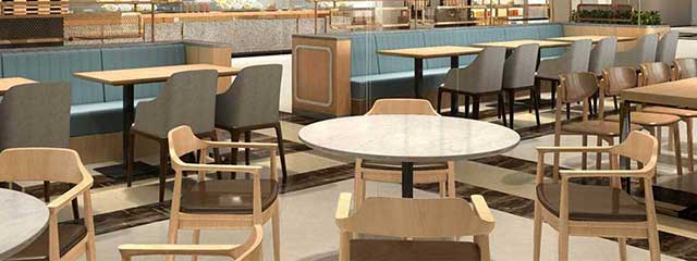 wood round restaurant table and arm dining chairs set wood restaurant furniture for Shenzhen Huawei restaurant furniture
