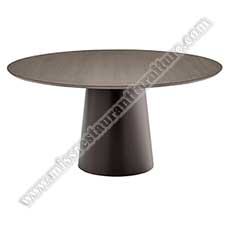 hotel round wooden tables_wooden dining room tables_wood restaurant tables 1021