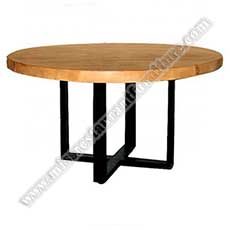 modern industrial round tables_industrial wood dining tables_wood restaurant tables 1101