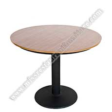 MDF bistro round tables_round laminate dinning tables_wood restaurant tables 1220