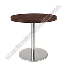 fast food MDF round dining tables_small fast food laminate tables_wood restaurant tables 1221