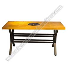 commercial hot pot tables_restaurant hot pot table_wooden hot pot tables 4002