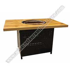 smokeless hot pot tables_fast food hot pot tables_wooden hot pot tables 4005