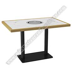 custom marble hot pot table_marble hot pot dining table_marble hot pot tables 4202