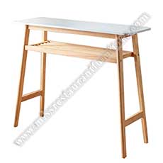 cafeteria wood high bar tables_modern long wood bar tables_restaurant bar tables 6014