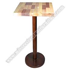 modern wood high bar tables_square wood high bar tables_restaurant bar tables 6018