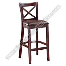 antique pub bar chairs_cross back wood bar chairs_restaurant bar stools 6307
