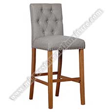 wood counter bar chairs_fabric button high chairs_restaurant bar stools 6318