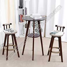 round wood high bar table set_pub high table and chairs set_bar table and chairs set 6602