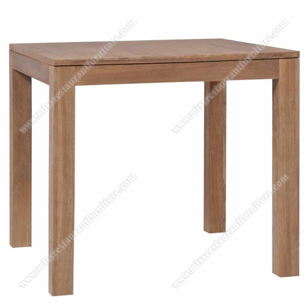Simple square 4 seat birch wooden restaurant tables, natural color wooden square dining room restaurant table for sale, wood restaurant tables 1010