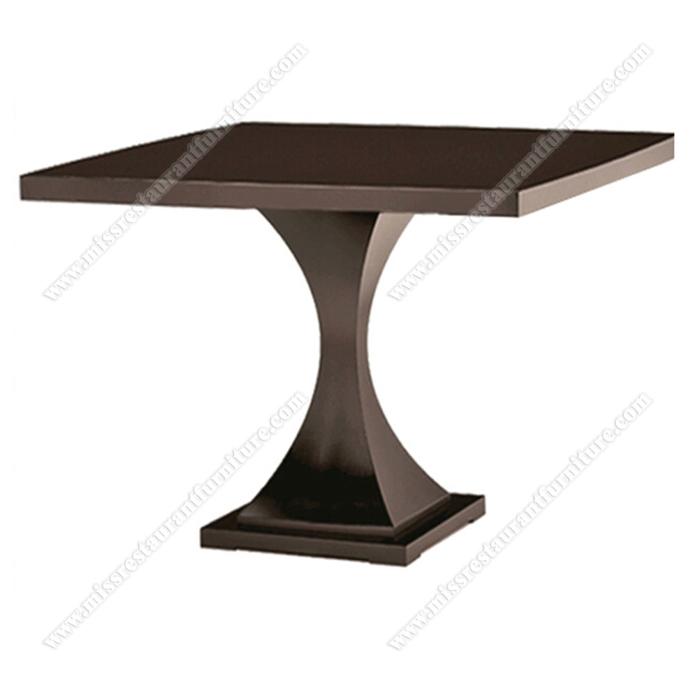 New design black color solid wood ash 4 seat square cafe room tables, cafe room square wooden tables top with square table base, wood restaurant tables 1011