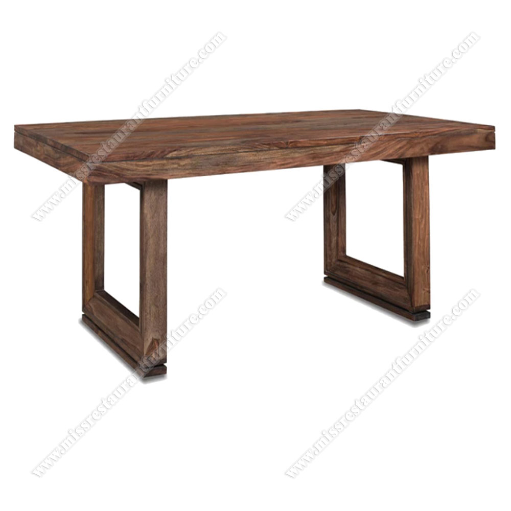 Home furniture hotel antique restaurant solid oak wood rectangle dining tables, rustic wood 6 seat restaurant dining tables, wood restaurant tables 1015