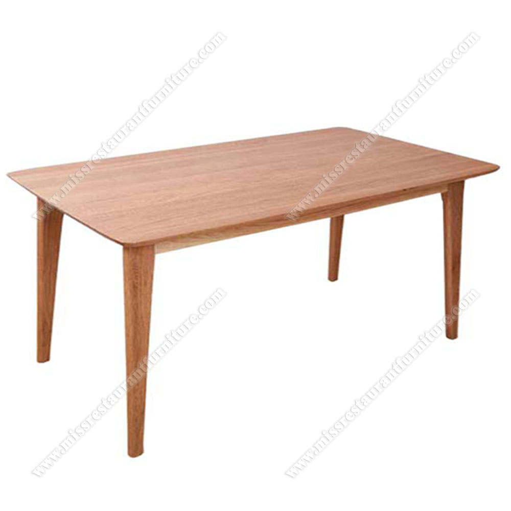 Nordic Art Quality modern design dining room rubber wooden bistro tables natural rectangle 6 seat wood dining tables, wood restaurant tables 1027