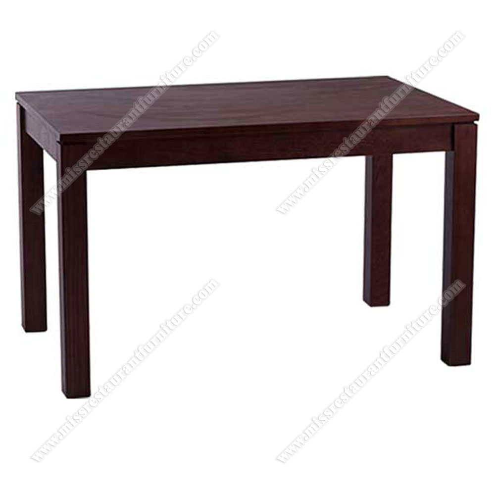 2021 dark color solid stain resistant rubber wood dining tables smooth antique solid wooden rectangular kitchen tables, wood restaurant tables 1031