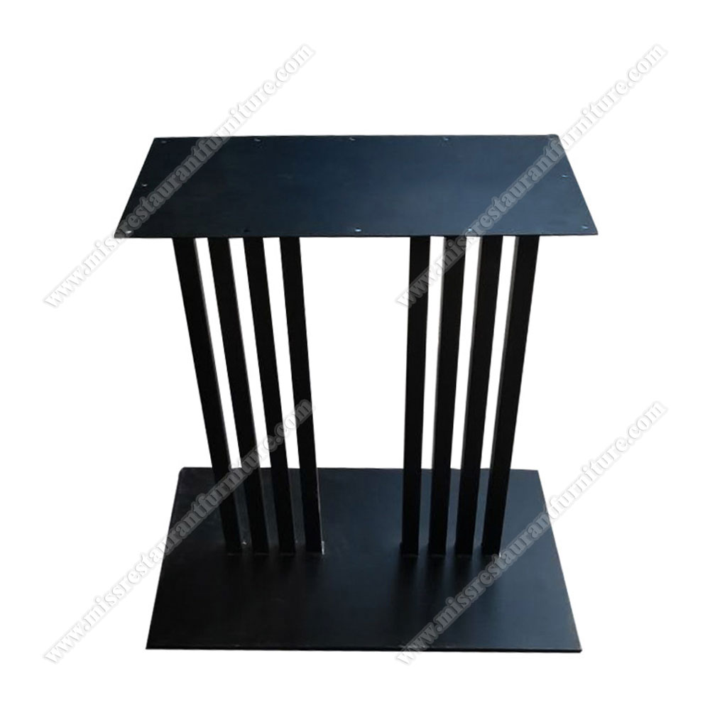 New design black iron stripe pillars coffee room rectangle table base coffee room modern iron table base, restaurant metal table bases 1911