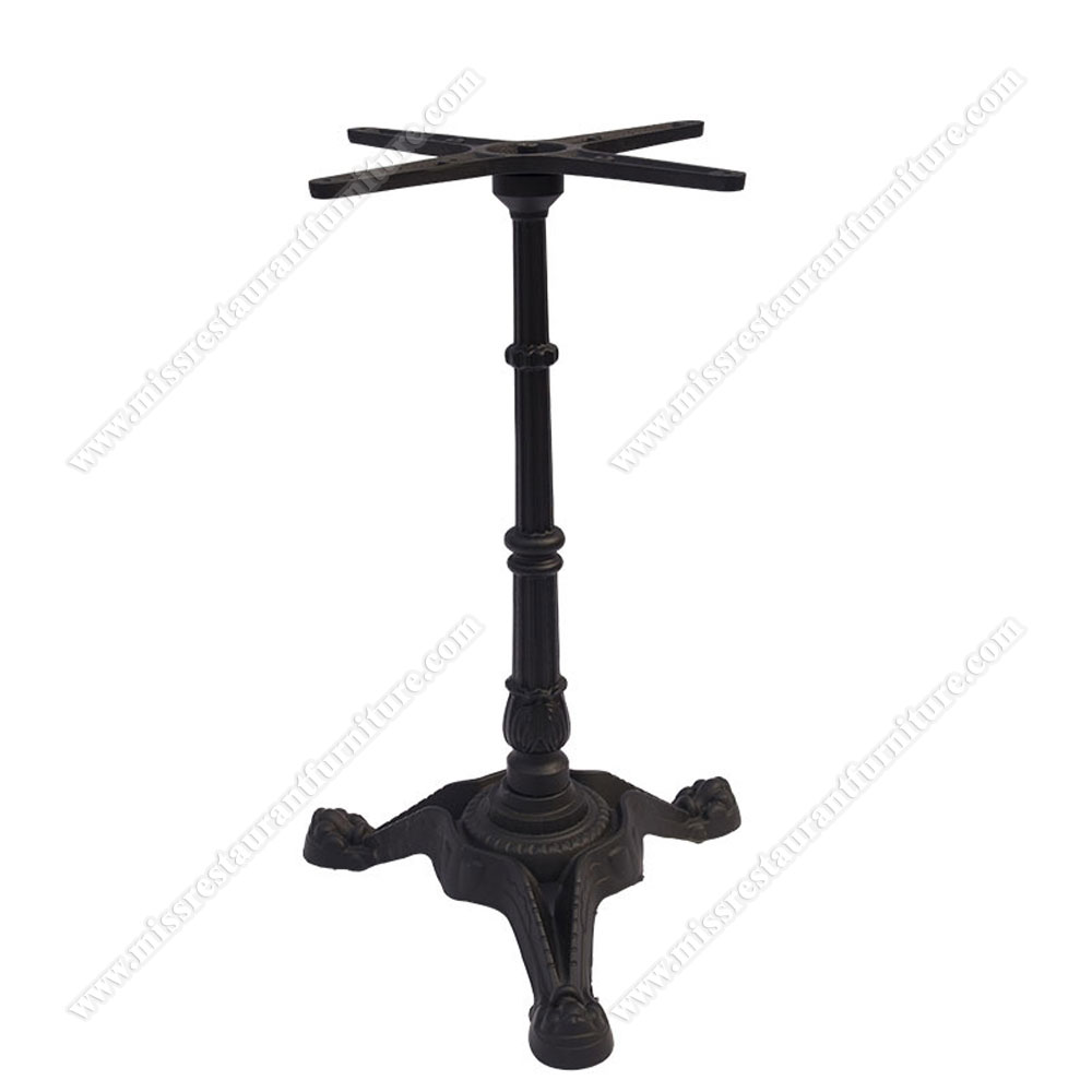 Customize black case iron tripod base furniture legs retro dining room iron tripod furniture table legs, restaurant metal table bases 1915