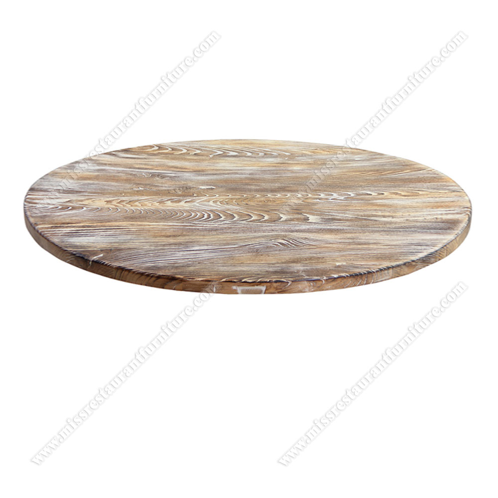 Factory price solid hard wood round dining room table top slab hardwood 2 seat wood table tops, solid wooden restaurant table top 1975