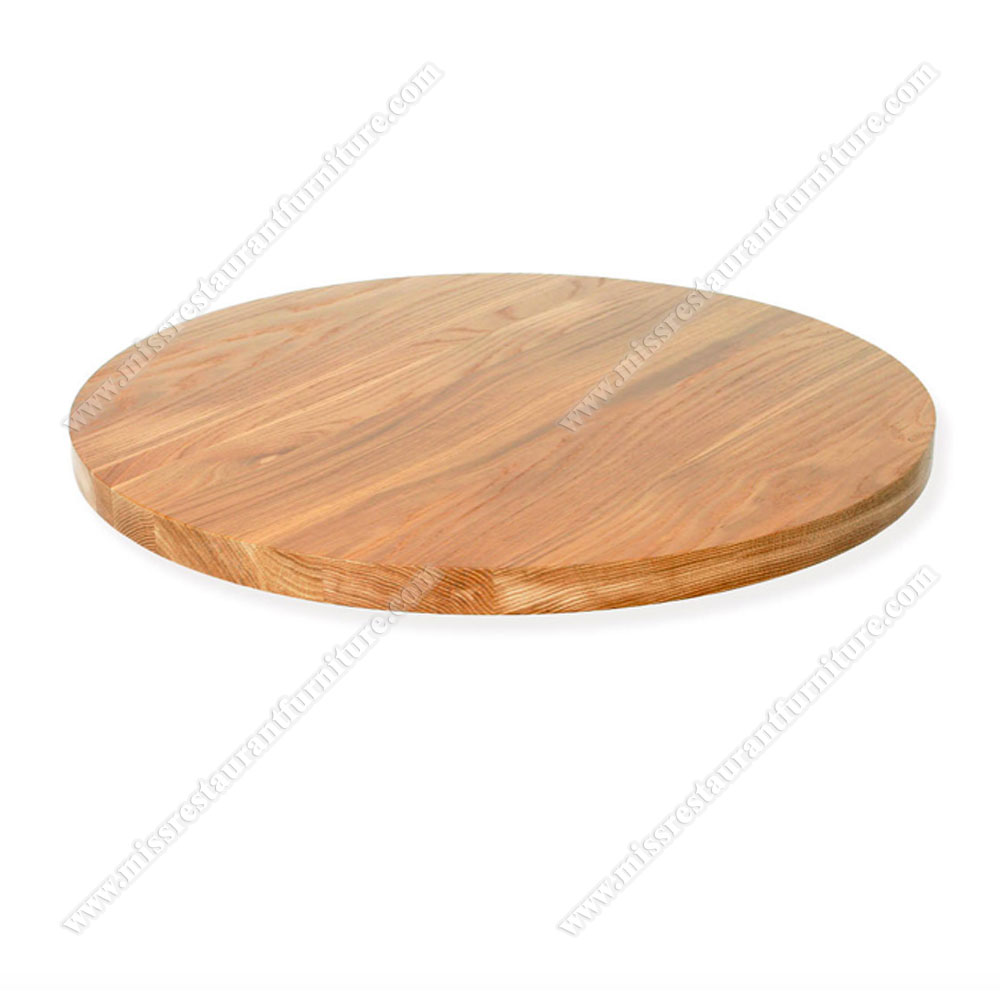 Solid beech wood color table top rustic caffee room round wood diner use dining table tops slab, solid wooden restaurant table top 1976