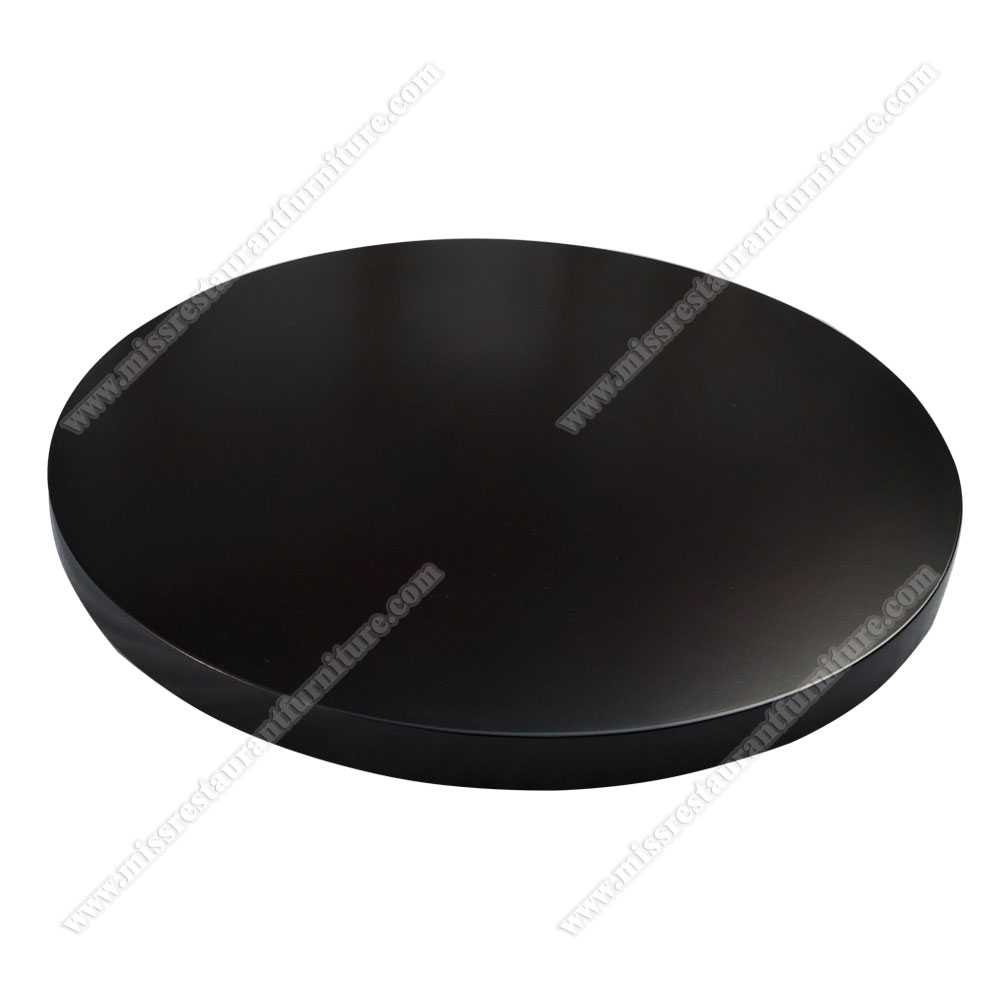 Black painting color round cafe room cheap table tops melamine 37.5 inch round cafe table tops, plywood with laminate veneer restaurant table top 1994