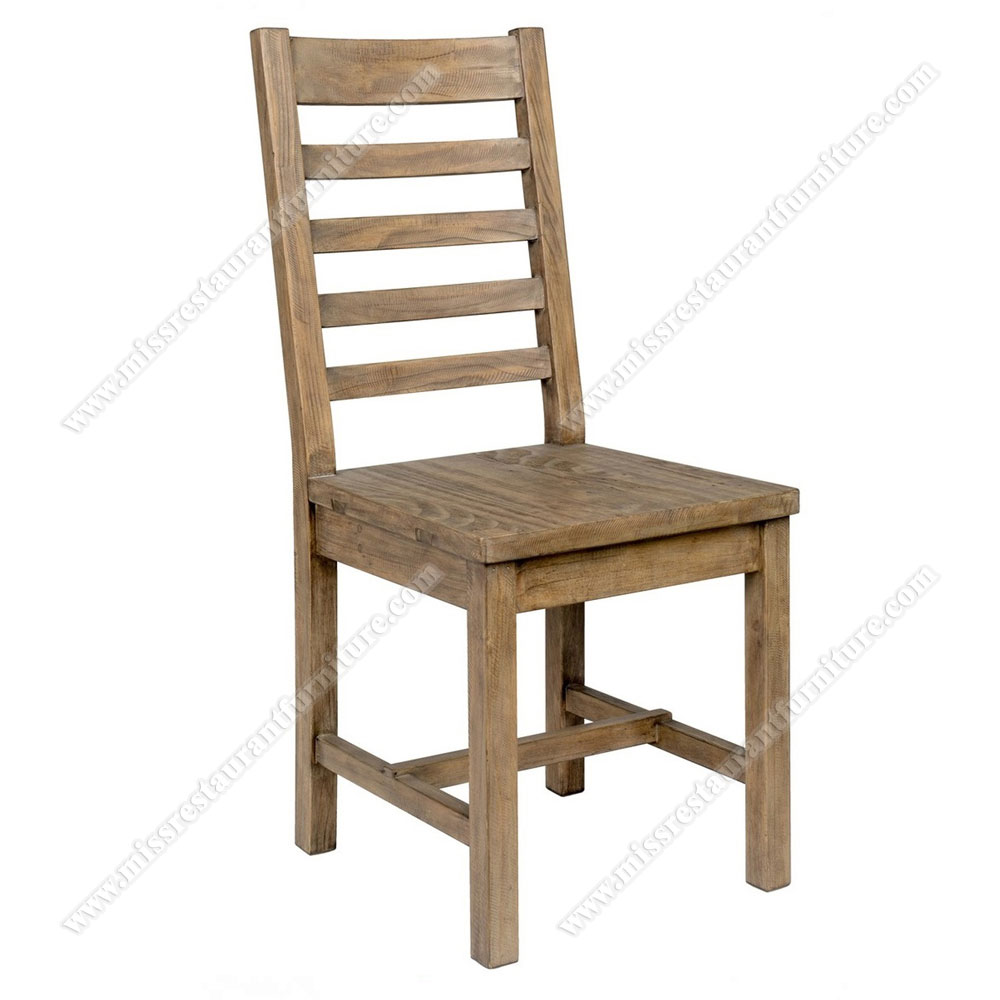 Nordic fast food durable beech wood dining chairs use for restaurant with wood back, solid wood restaurant chairs 2007