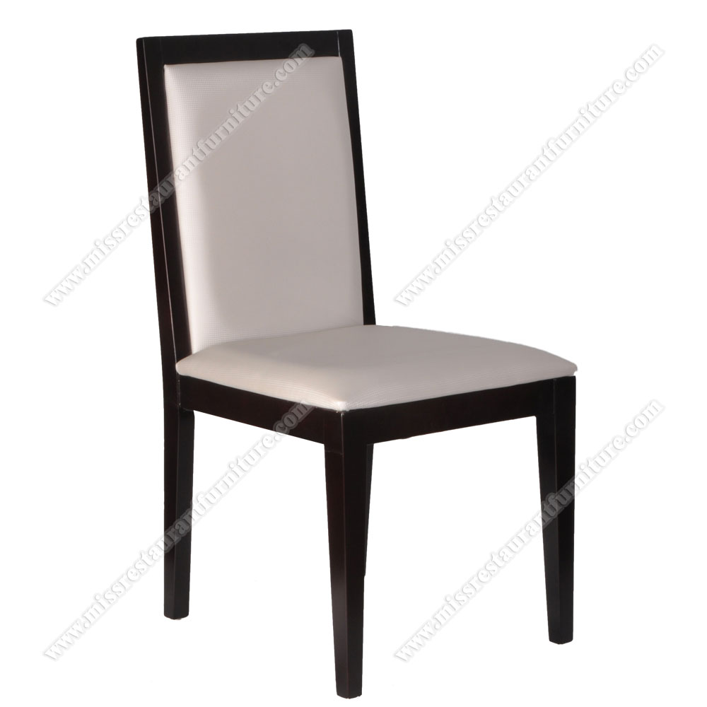 For Hotel restaurant furniture white leather wooden wood dining chairs restaurant chairs, solid wood restaurant chairs 2012