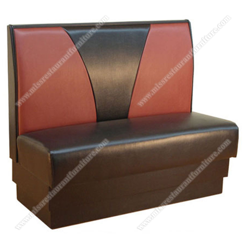 Custom coffee shop V shape back classic hotel leather 50s retro diner double booth couches, leather restaurant booth couches 5011