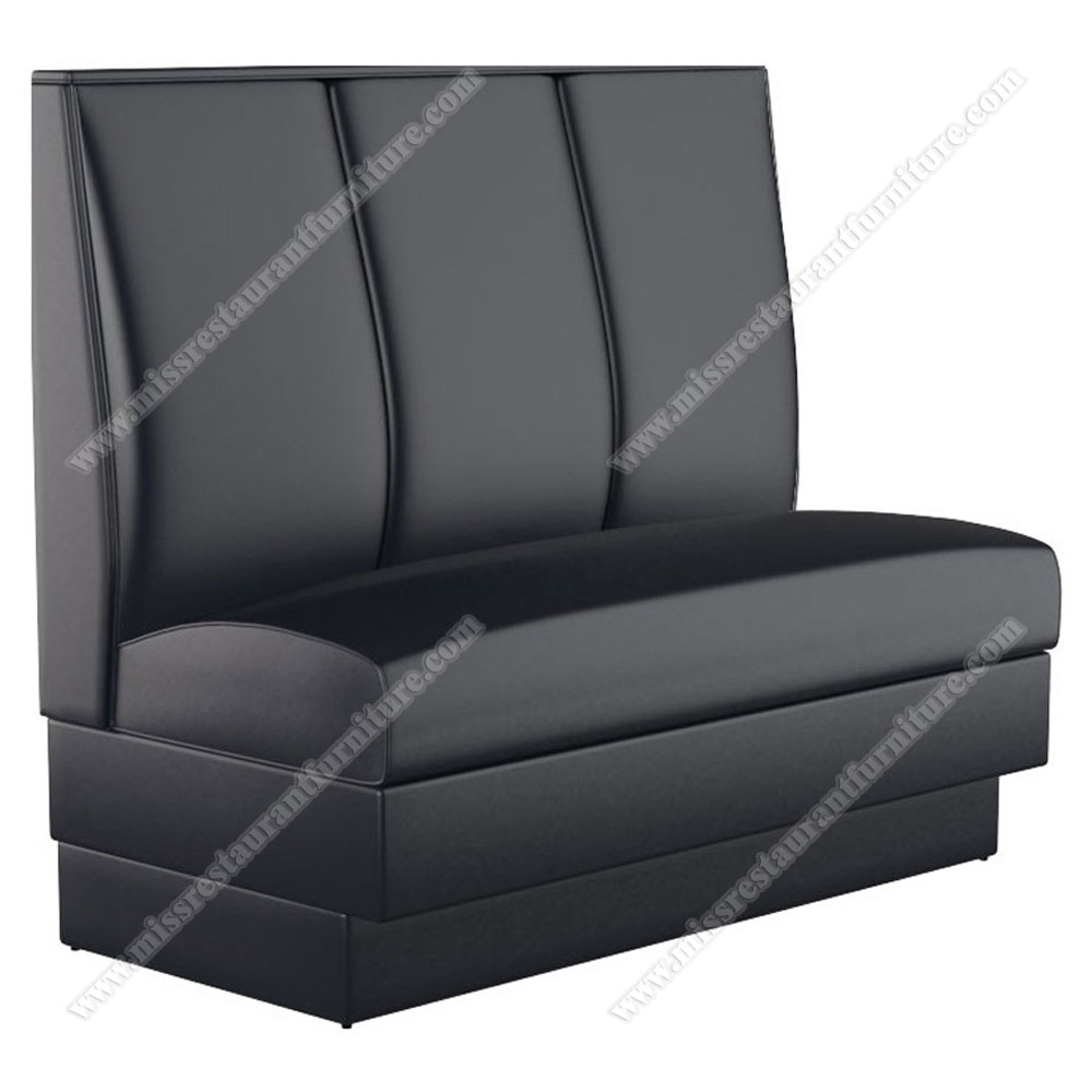 Cheap customized unique design black vinyl upholstered restauarnt dining room booth couches, leather restaurant booth couches 5014