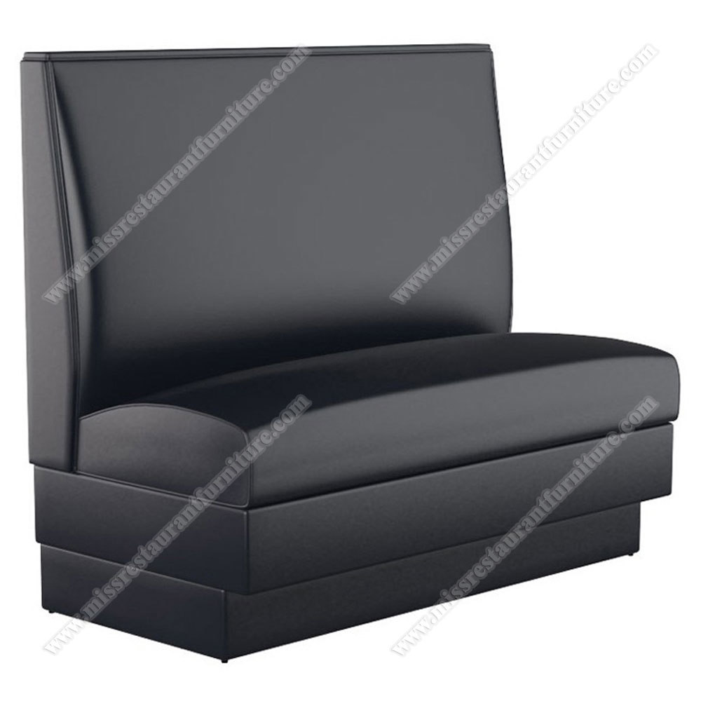 Simple design made cafeteria furniture fast food black leather restaurant furniture sofa booth seating, leather restaurant dining booth sofas 5017