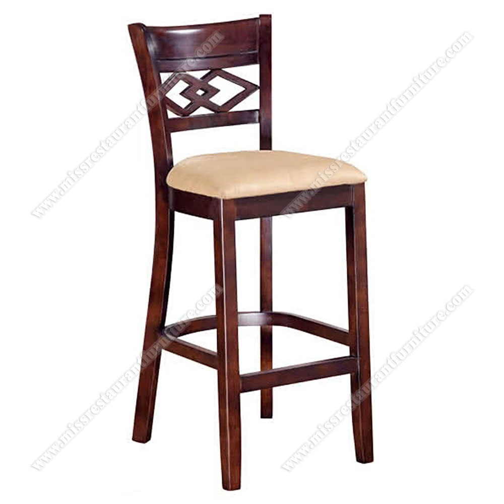 wholesale bar room furniture high birch wooden retro bar chairs pu leather upholstered bistro bar chairs, solid wood restaurant bar stools 6308